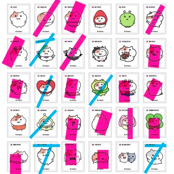 [BUNJANG] Jjonnyami Sticker Set / 쫀냐미 띠부씰 교환/판매