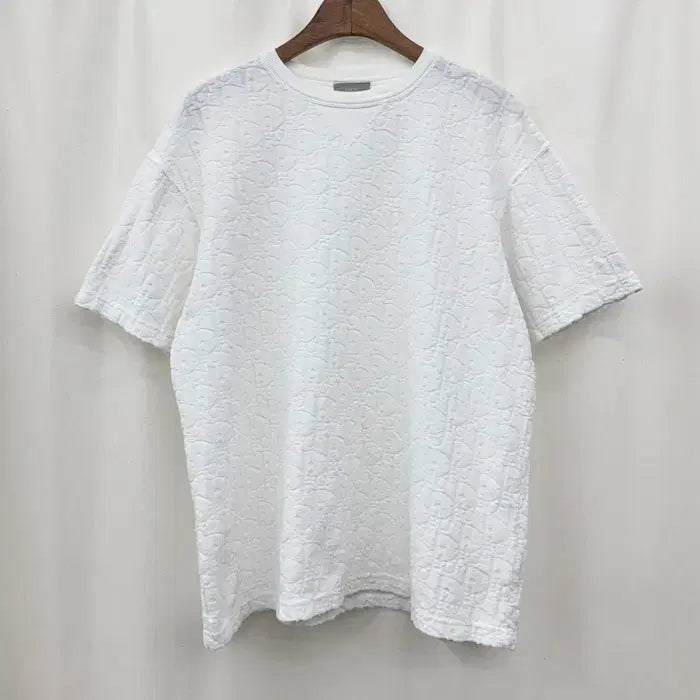 [BUNJANG] Dior Oblique Jacquard Terry Short Sleeve T-Shirt / 디올 오블리크 테리 반팔 티셔츠