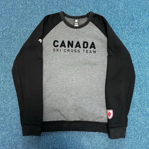 [BUNJANG] Descente Canada Ski Cross Team Sweatshirt / 데상트 캐나다 스키 크로스 팀 맨투맨
