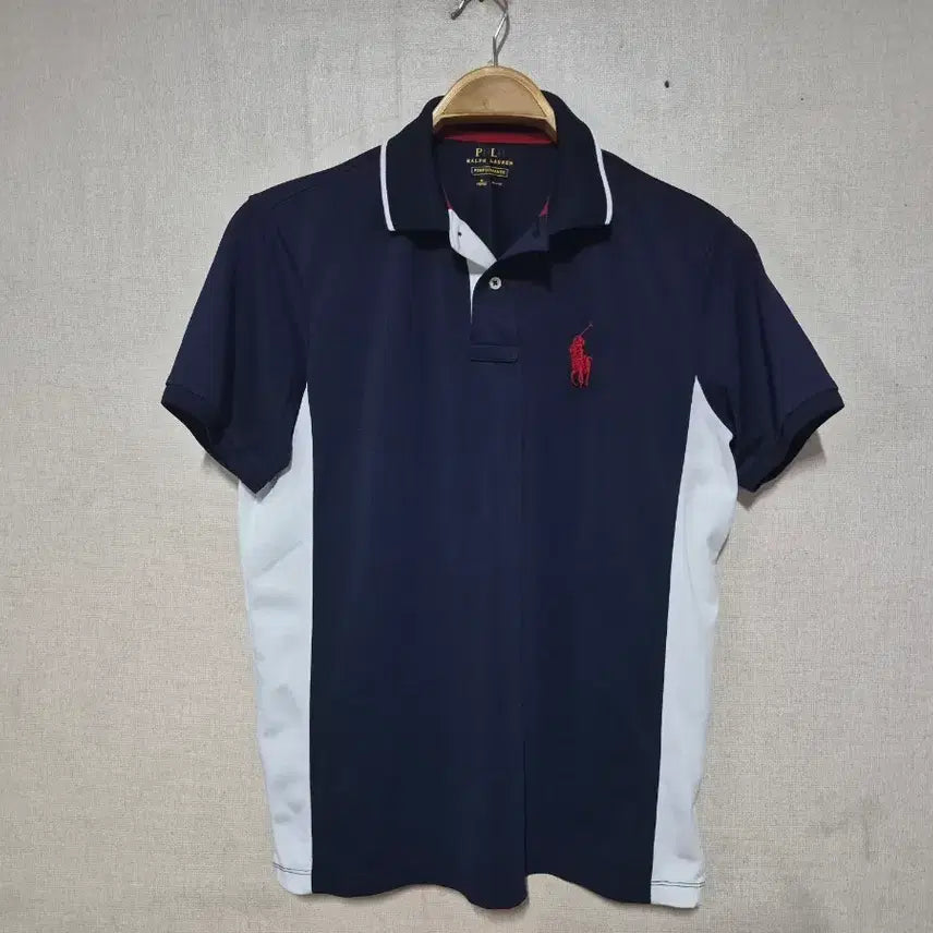 [BUNJANG] Polo Ralph Lauren Navy White Color Block Short Sleeve T-Shirt M / 폴로 랄프로렌 네이비 화이트 배색 M