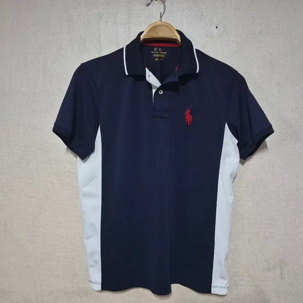 [BUNJANG] Polo Ralph Lauren Navy White Color Block Short Sleeve T-Shirt M / 폴로 랄프로렌 네이비 화이트 배색 M