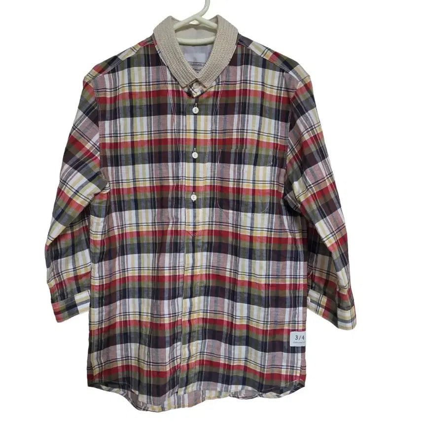 [BUNJANG] Customellow Mahong Blend 7-Sleeve Half-Sleeve Shirt (Size 95) / 커스텀멜로우 마혼방 7부 반팔 셔츠 (95)