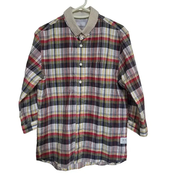 [BUNJANG] Customellow Mahong Blend 7-Sleeve Half-Sleeve Shirt (Size 95) / 커스텀멜로우 마혼방 7부 반팔 셔츠 (95)