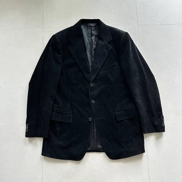[BUNJANG] Polo Ralph Lauren 90s Made in USA Black Corduroy Blazer / 90s 폴로 MADE IN USA 코듀로이 블레이저 블랙