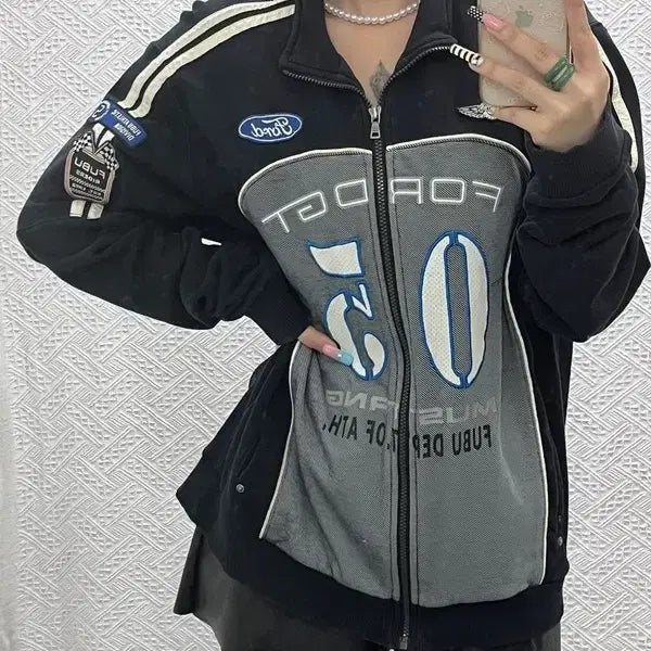 [BUNJANG] FUBU Street Punk Mustang Racing Zip-Up Jacket XL / 푸부 FUBU 스트릿 펑크 포드 머스탱 레이싱 집업 자켓 XL C13097
