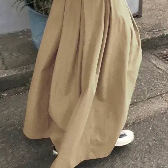 [BUNJANG] Shein Beige Long Skirt / 쉬인 베이지 롱스커트