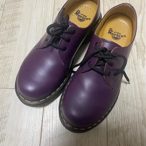 [BUNJANG] Dr. Martens 1461 3-Eye Purple Smooth Leather Shoes / 닥터마틴 1461 3홀 퍼플 스무스 230