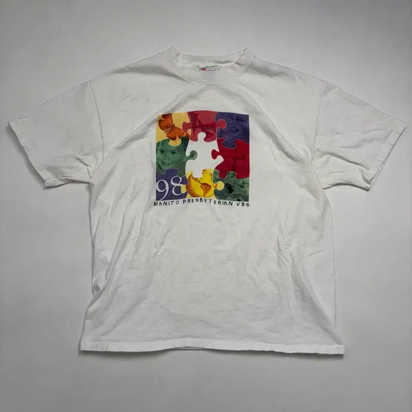 [BUNJANG] Vintage 90s Jesus T-Shirt (White) / 90s Jesus Tee (white)