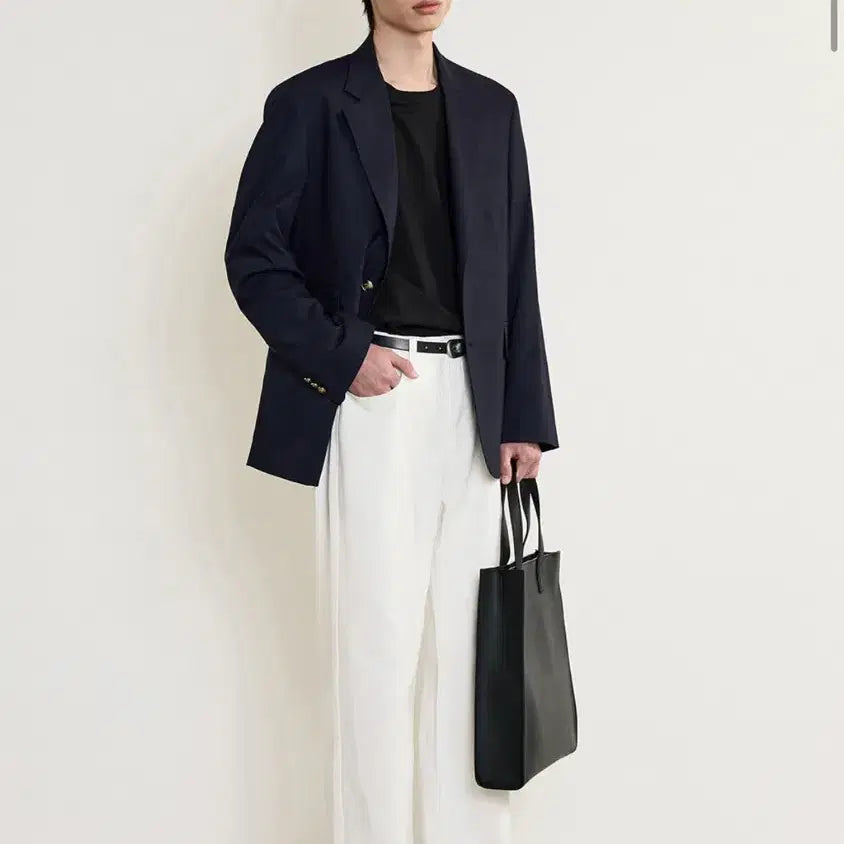 [BUNJANG] TNGT Gold Button Blazer Jacket Navy / [105]tngt 티엔지티 금장 블레이저 자켓