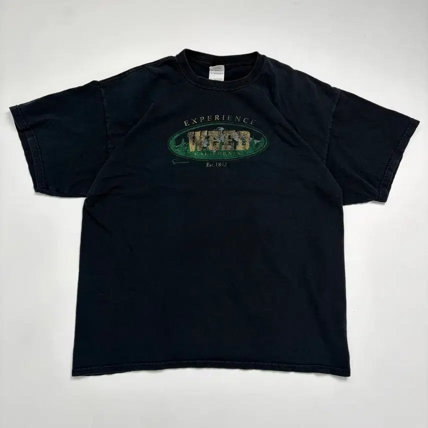 [BUNJANG] 00s Weed Graphic T-Shirt Black XL / 00s Weed Tee (black)