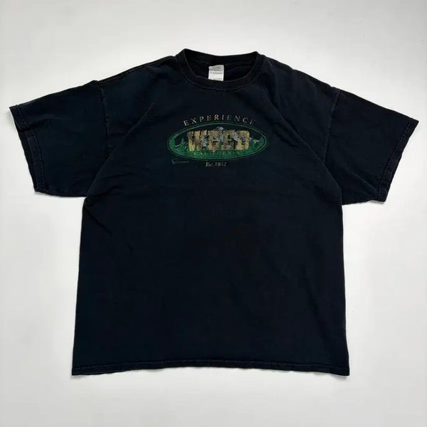 [BUNJANG] 00s Weed Graphic T-Shirt Black XL / 00s Weed Tee (black)