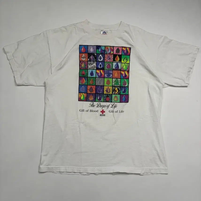 [BUNJANG] Vintage 90s American Red Cross T-Shirt (White) / 90s American Red Cross Tee (white)