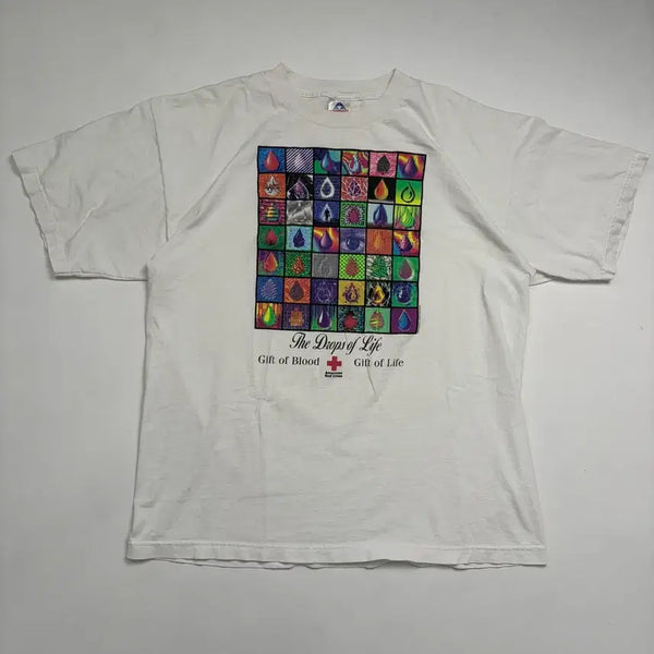 [BUNJANG] Vintage 90s American Red Cross T-Shirt (White) / 90s American Red Cross Tee (white)