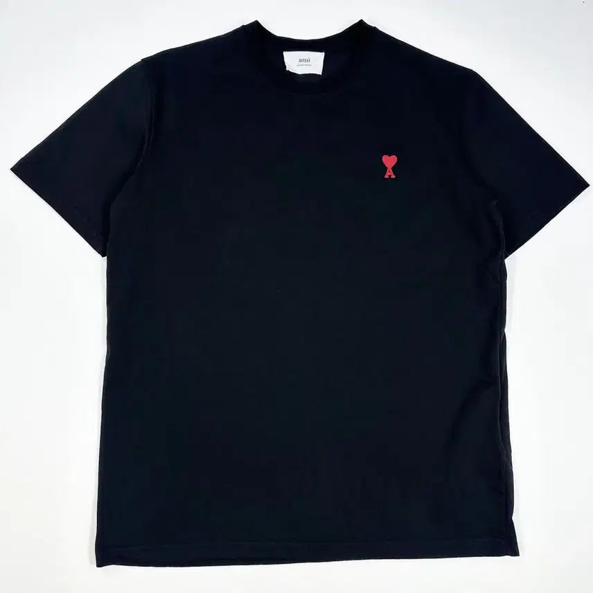 [BUNJANG] AMI Paris Ami Heart Logo Basic T-Shirt Black Size S / (S) AMI 아미 하트로고 베이직 반팔티 블랙