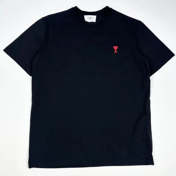 [BUNJANG] AMI Paris Ami Heart Logo Basic T-Shirt Black Size S / (S) AMI 아미 하트로고 베이직 반팔티 블랙