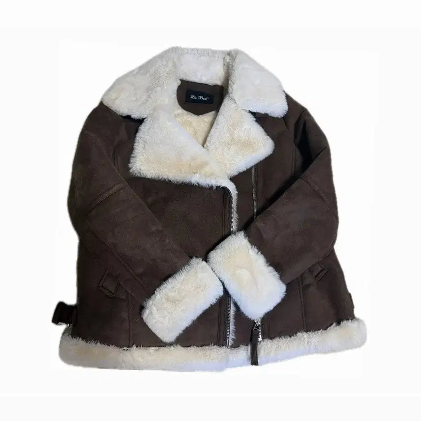 [BUNJANG] Faux Fur Lined Mustang Jacket / 무스탕