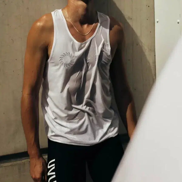 [BUNJANG] UVU Running Singlet - White (M) / UVU 러닝 싱글렛 M 화이트 새상품