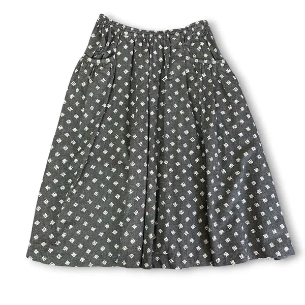 [BUNJANG] DANAFARI Vintage Charcoal Shirring Skirt (L) / JPN 다나파리 빈티지 차콜 셔링 스커트 L