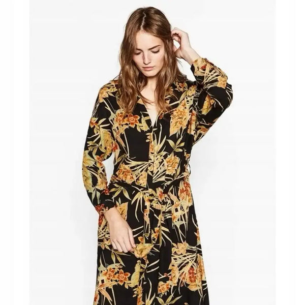 [BUNJANG] Zara Tropical Long Shirt Dress - Size S / s) 새상품 자라 트로피컬 롱 셔츠원피스