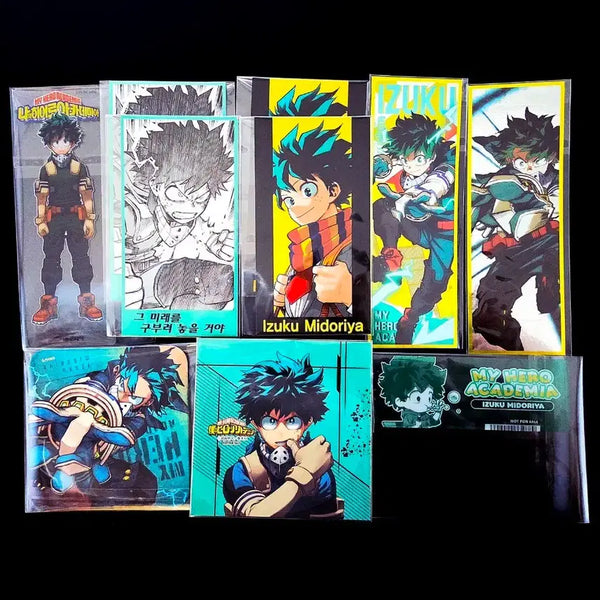 [BUNJANG] My Hero Academia Izuku Midoriya Paper Goods Bundle Set / [나의 히어로 아카데미아] 미도리야 이즈쿠 지류 초판 특전 부록+스티커 일괄