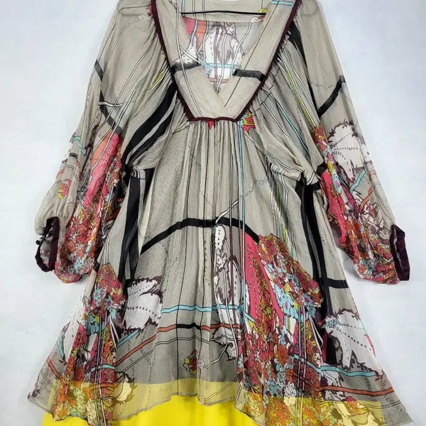 [BUNJANG] Kenzo Silk Pattern Dress / (정품)겐조 실크 패턴 원피스