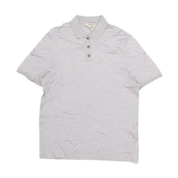 [BUNJANG] Burberry Light Gray Stripe Polo T-Shirt XL / 남XL/버버리 라이트 그레이 스트라이프 카라티