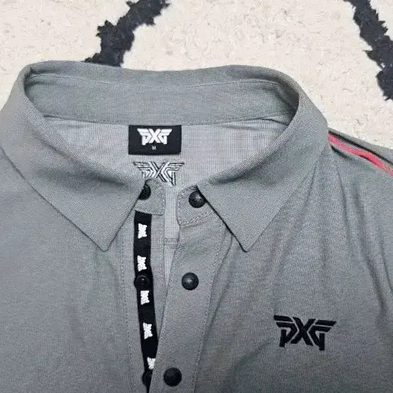 [BUNJANG] PXG Golf Wear Men's Melange Grey Short-Sleeve Polo Shirt - Size 105 / PXG 골프웨어 반팔 카라티셔츠 멜란지그레이 105 가슴단면 56