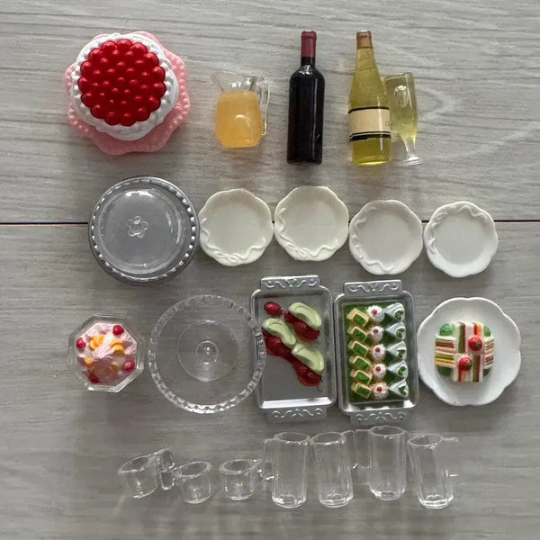 [BUNJANG] Sylvanian Families Food & Drink Accessories Set / 단종)올드)실바니안 식음료 식품 식기 케이크 소품 등
