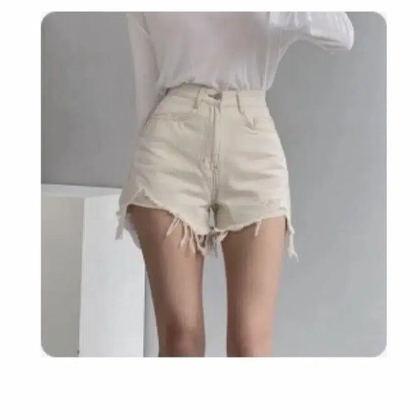 [BUNJANG] Ivory Denim Shorts / 아이보리 숏팬츠