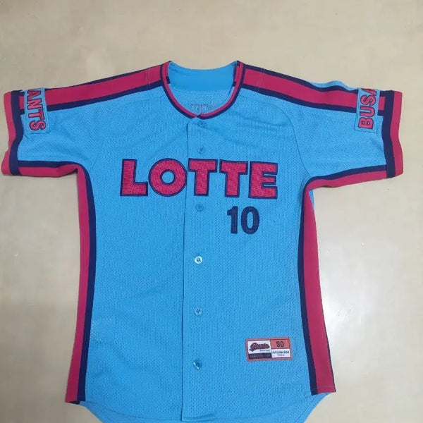 [BUNJANG] Lotte Giants Lee Dae-ho Smurf Professional Baseball Uniform Size 90 / 롯데자이언츠 이대호 스머프 프로페셔널 유니폼 90사이즈 팝니다