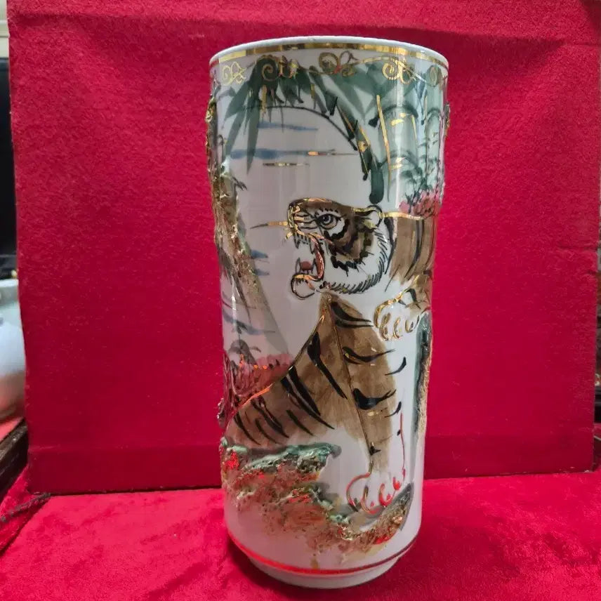 [BUNJANG] Ceramic Brush Holder Tiger Design / 호랑이 붓통.ㅡ도자기.