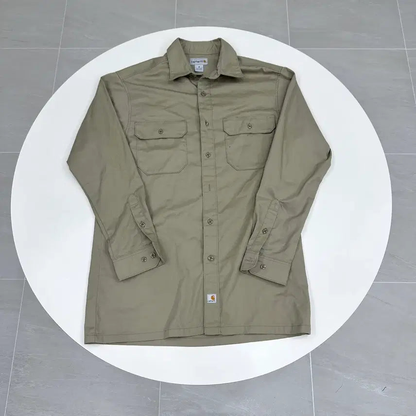 [BUNJANG] Carhartt Two Pocket Work Shirt Beige M / 칼하트 투포켓 워크 셔츠 베이지 M 95