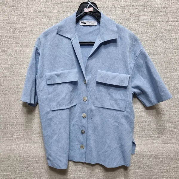 [BUNJANG] Zara Knit Short Sleeve Shirt / z320 자라 니트 반팔 셔츠