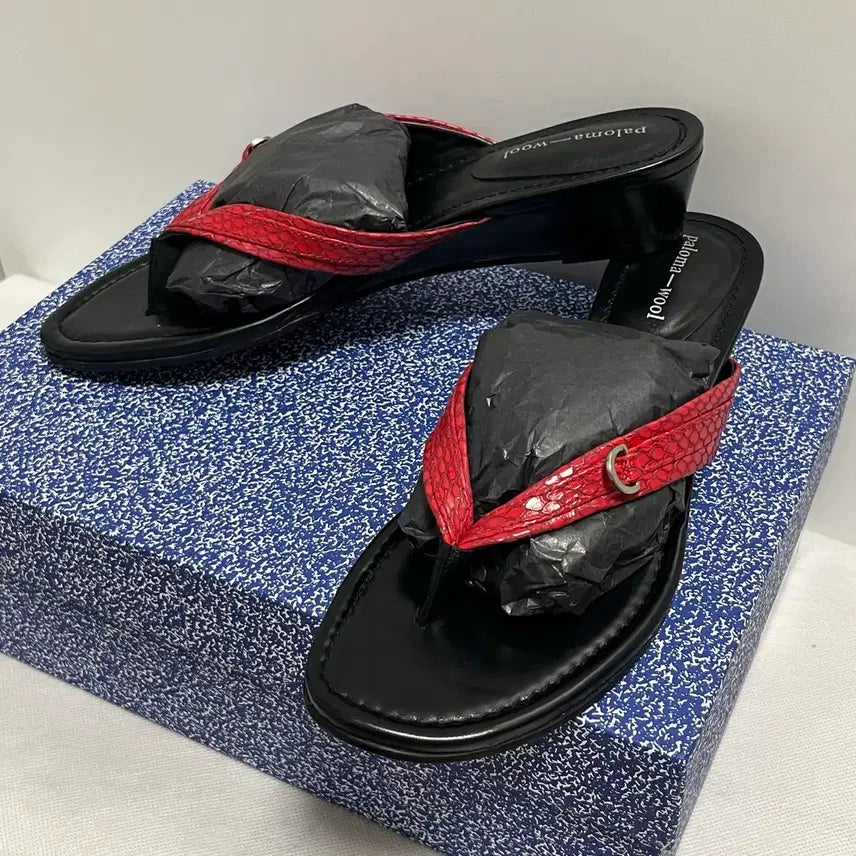 [BUNJANG] Paloma Wool Felipa Wedge Sandals Red Python / (새상품)[37,38] 팔로마울 Felipa 웨지 샌들/레드 파이톤