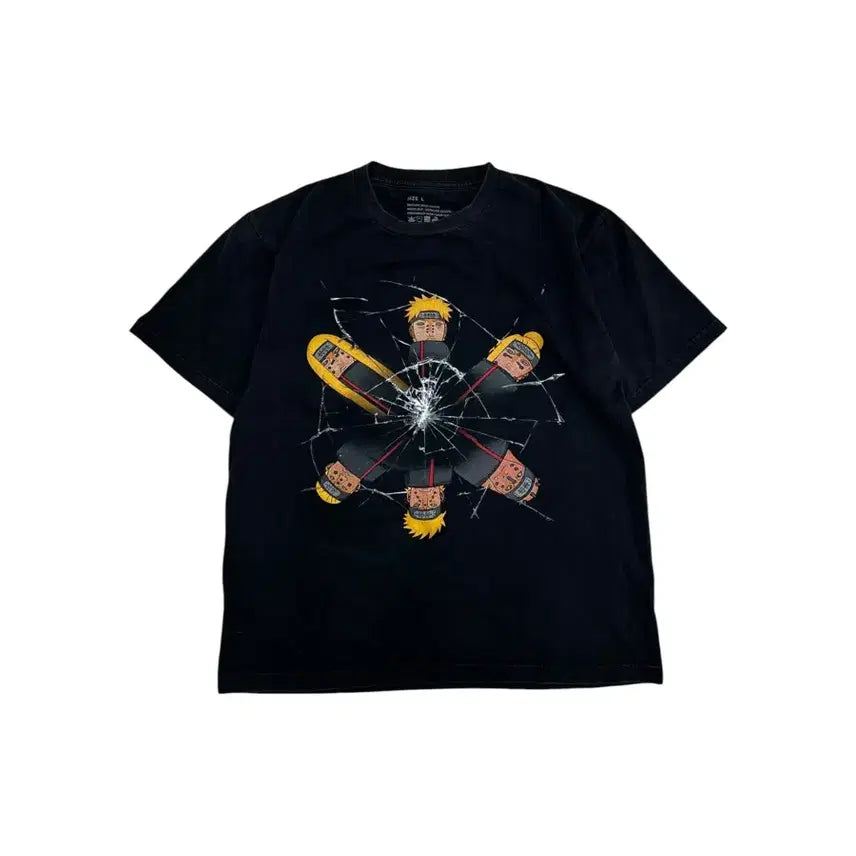 [BUNJANG] Naruto Akatsuki Anime T-Shirt (L) / 나루토 아카츠키 애니메 티셔츠 L