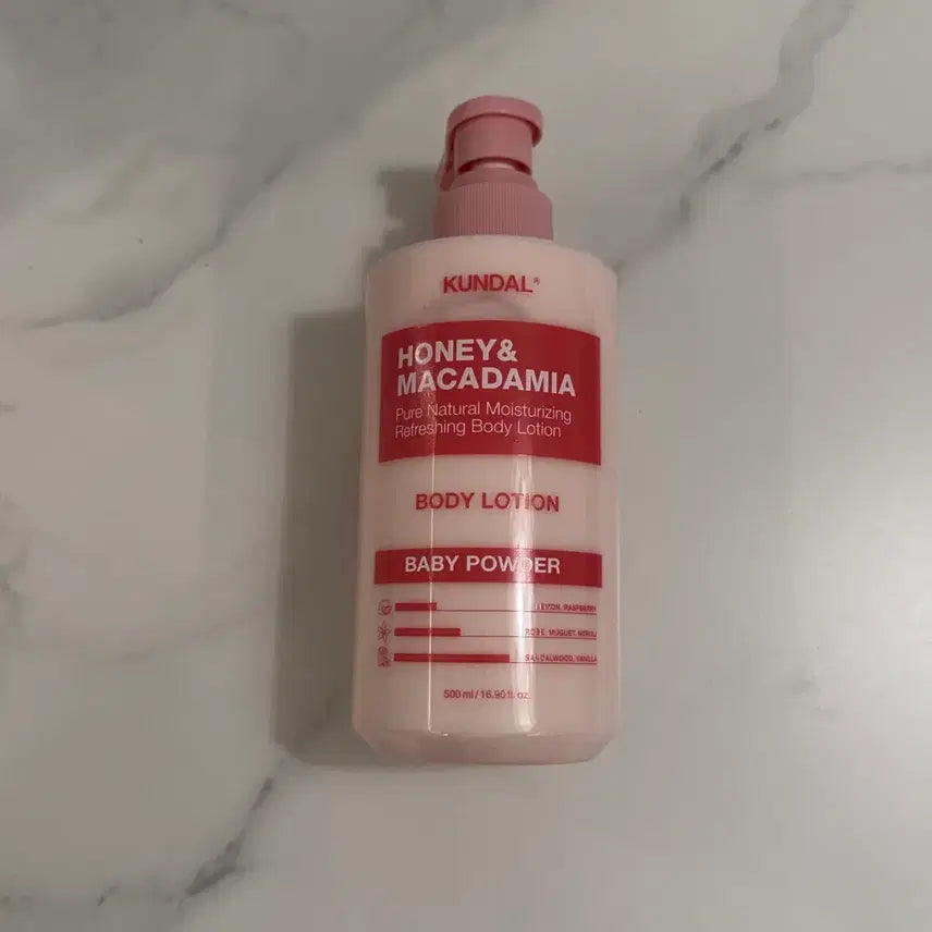 [BUNJANG] Kundal Honey & Macadamia Body Lotion Baby Powder Scent 500ml / 쿤달 허니&마카다미아 바디로션 베이비파우더향 500ml