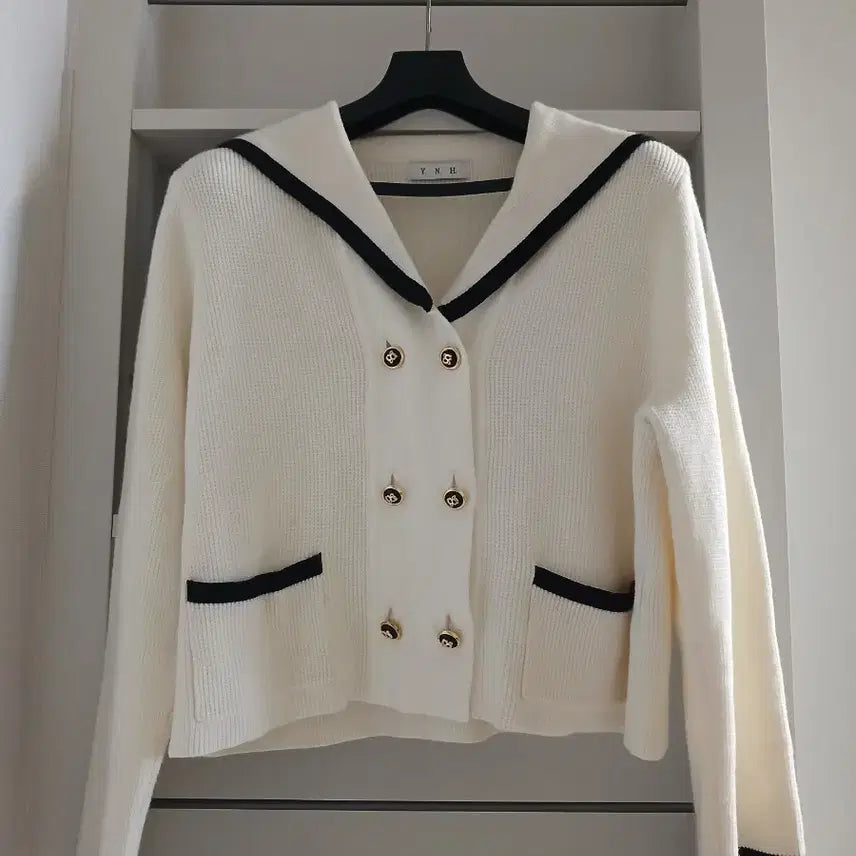 [BUNJANG] Your Name Here Women's Marine Knit Jacket & Cardigan Cream M / 유어네임히얼 여성용 마린 니트 재킷 & 가디건, cream,m