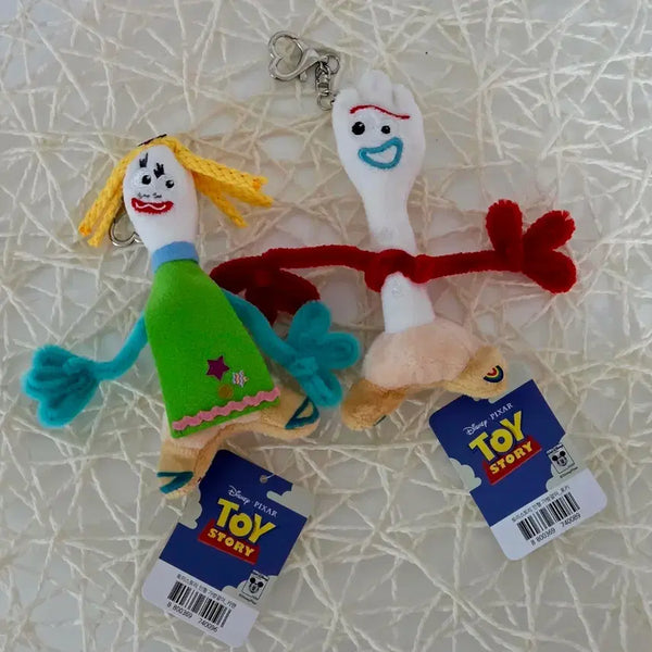 [BUNJANG] Disney Toy Story Forky & Karen Keychain Plush Toy / 정품 디즈니 토이스토리 포키 카렌 열쇠고리 봉제 인형 키링