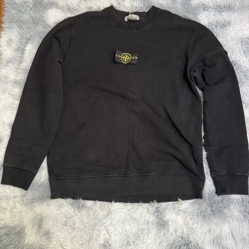 [BUNJANG] Stone Island Badge Black Sweatshirt XXL / 스톤아일랜드 와펜 블랙 맨투맨A급(정품)