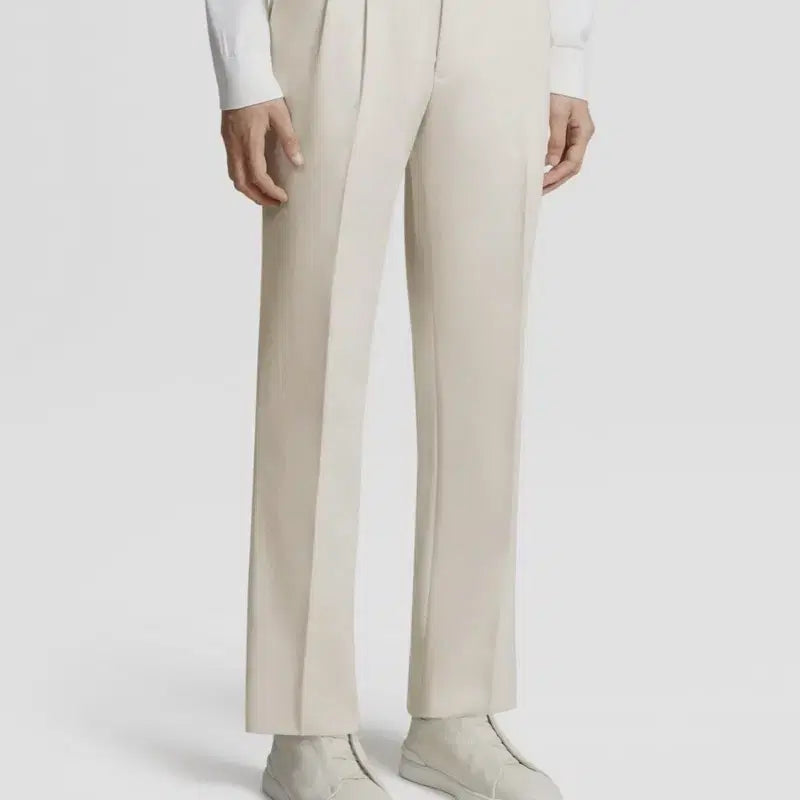 [BUNJANG] Zegna Cotton & Wool Blend Double Pleated Pants / ZEGNA 제냐 코튼&울 혼방 더블 플리트 팬츠 미사용중고