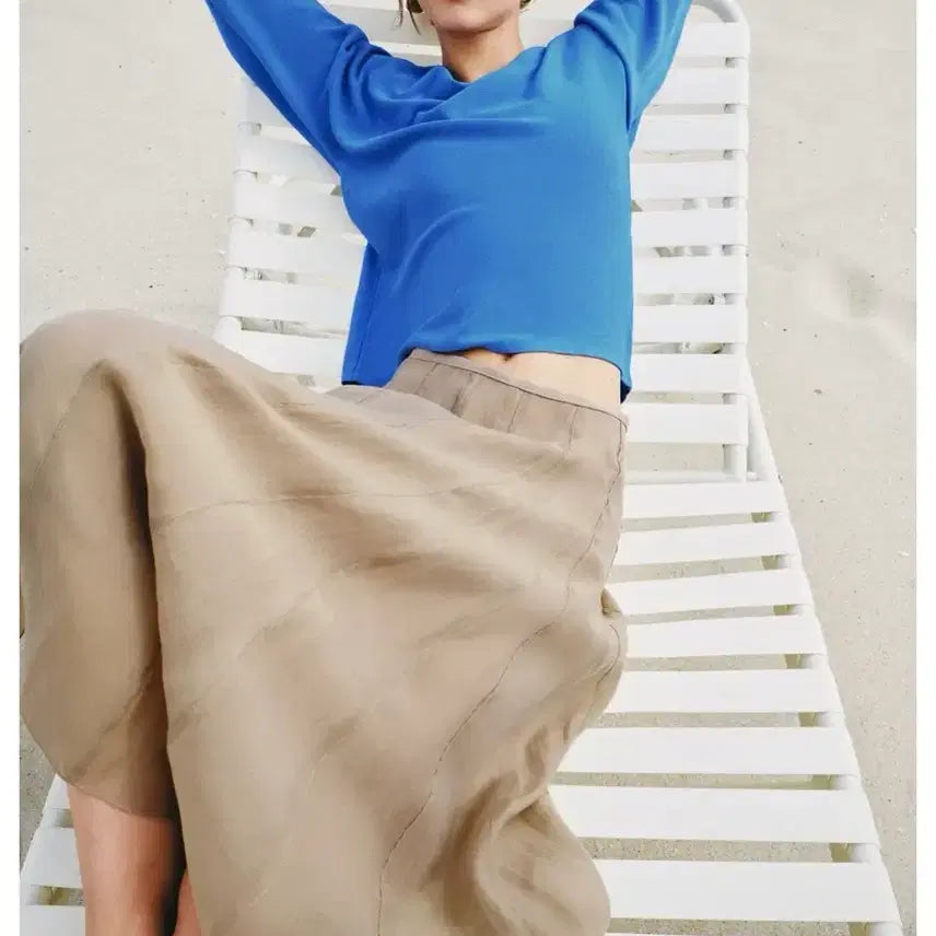 [BUNJANG] Zara Long Skirt Beige S / 자라 롱 스커트 베이지 s