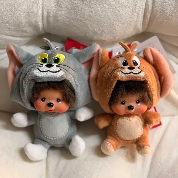 [BUNJANG] Tom and Jerry Monchhichi Keychain Set / 톰과제리 몬치치 키링