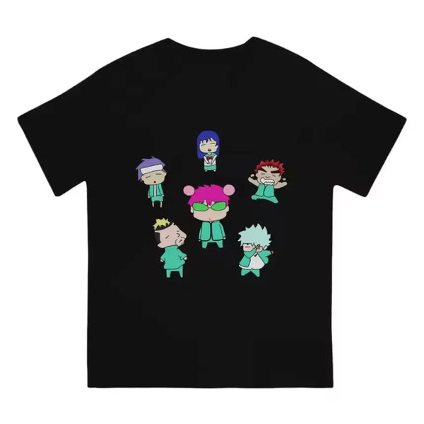 [BUNJANG] Saiki K. Character T-Shirt / 사이키 쿠스오 캐릭터 티셔츠 새상품