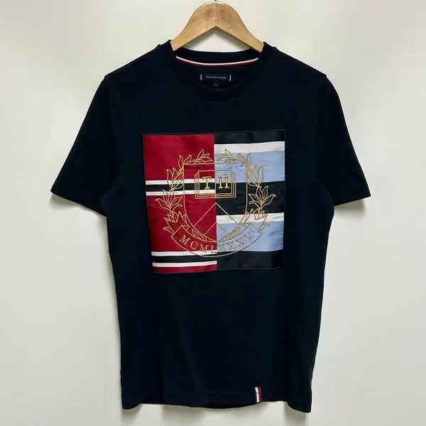 [BUNJANG] Tommy Hilfiger Mix Crest Short Sleeve T-Shirt / [남자-90]타미힐피거 믹스 크레스트 반팔 티셔츠