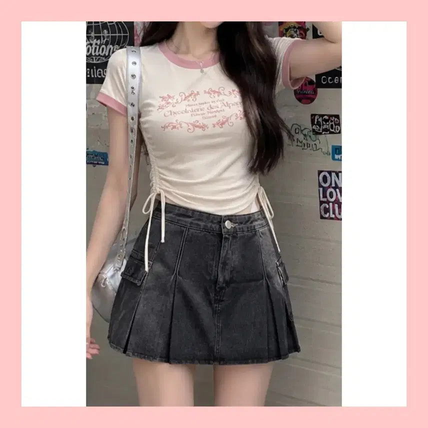 [BUNJANG] Cropped T-Shirt (Size M) / 크롭티(M/55 사이즈)