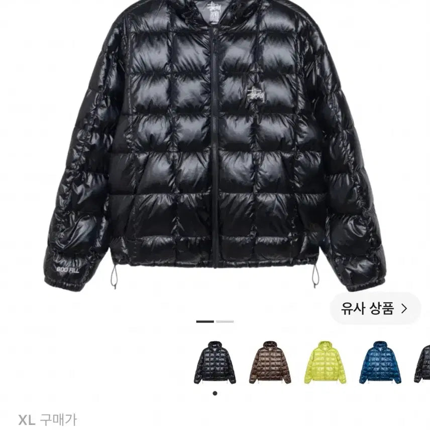 [BUNJANG] Stussy Midweight Hooded Puffer Jacket Black / [XL]스투시 미드웨이트 후드 퍼퍼 블랙 패딩
