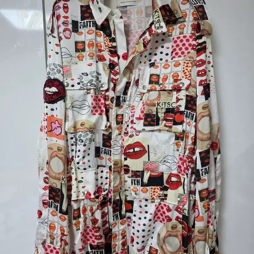 [BUNJANG] Kith Face Lip Print Shirt Jacket / Kith 페이스 립 프린팅 셔츠 자켓