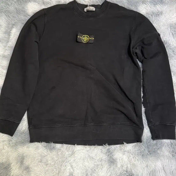 [BUNJANG] Stone Island Badge Sweatshirt Black XXL / 스톤아일랜드 와펜 블랙 맨투맨A급 [XXL]
