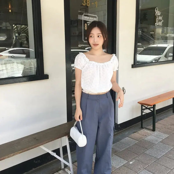 [BUNJANG] Ourshour Cropped Blouse / ourshour 크롭 블라우스