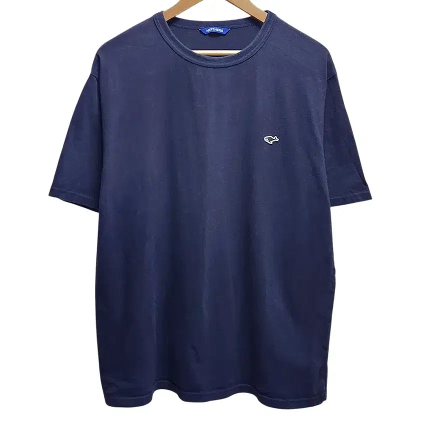 [BUNJANG] Nadus Small Logo Navy T-shirt / 네이더스 스몰로고 네이비 반팔 티셔츠